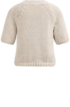 Beige Chunky Knit Short Sleeve Jumper