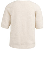 Beige Melange Soft Knit Short Sleeved Jumper