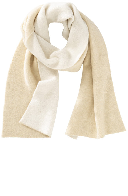 Beige Melange Two Tone Oversized Scarf
