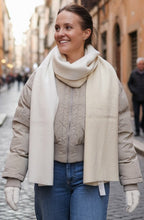 Beige Melange Two Tone Oversized Scarf