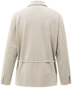 Beige Suede Look Belted Shirt