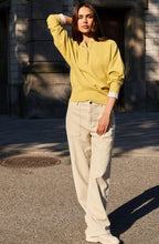 Birch Beige Soft Denim Wide Leg Jeans