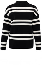 Black Dessin Striped Turtleneck Jumper