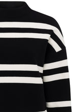 Black Dessin Striped Turtleneck Jumper
