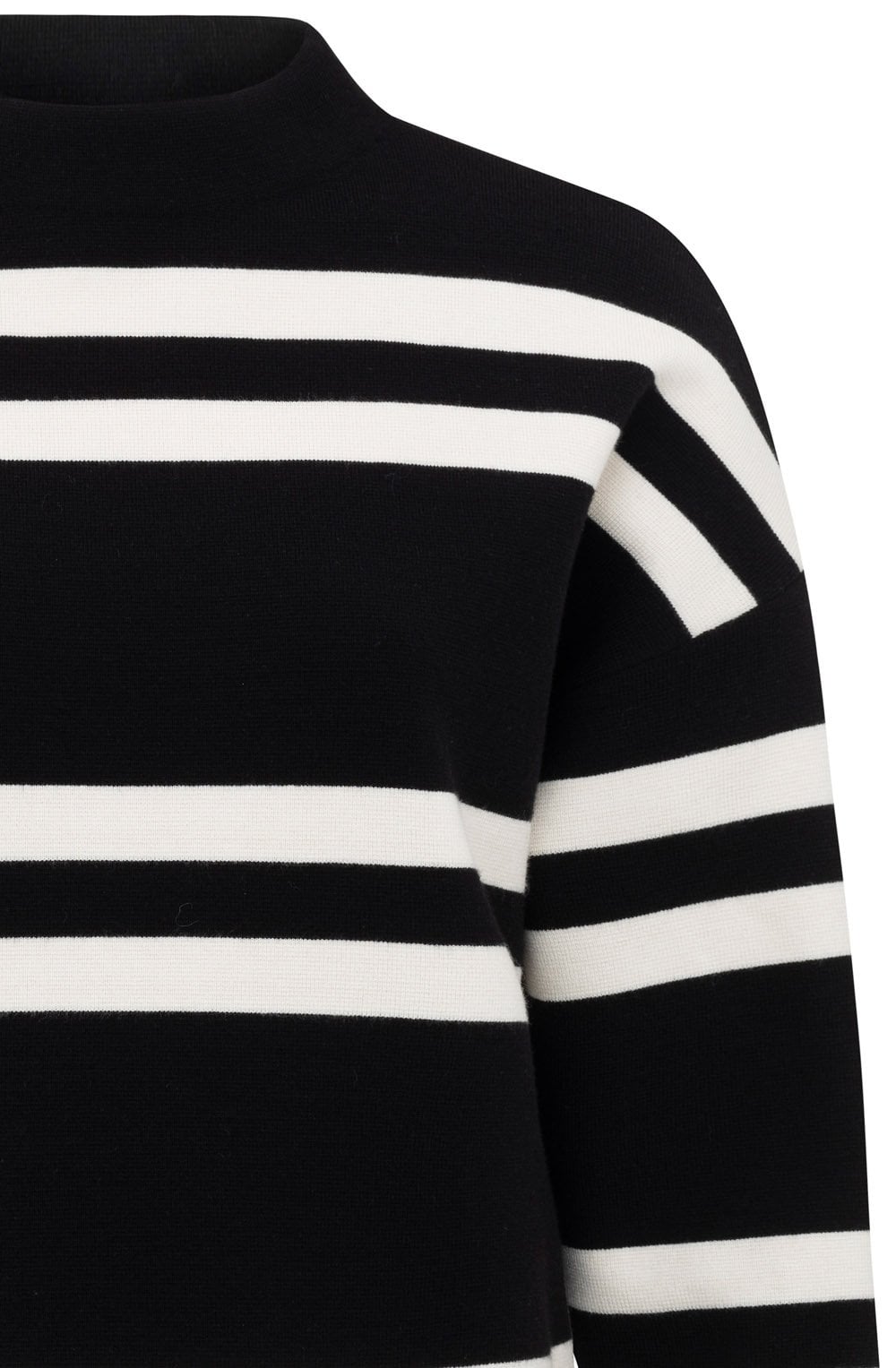 Black Dessin Striped Turtleneck Jumper