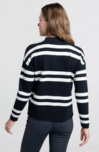 Black Dessin Striped Turtleneck Jumper