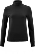 Black Fine Knit Turtleneck Sweater
