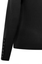 Black Fine Knit Turtleneck Sweater