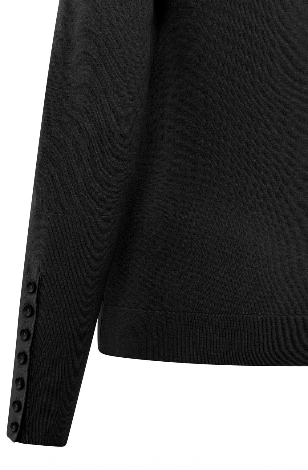 Black Fine Knit Turtleneck Sweater