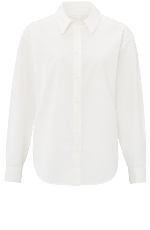 Blanc De Blanc Back Bow Detail Poplin Blouse