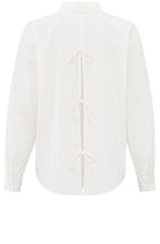 Blanc De Blanc Back Bow Detail Poplin Blouse