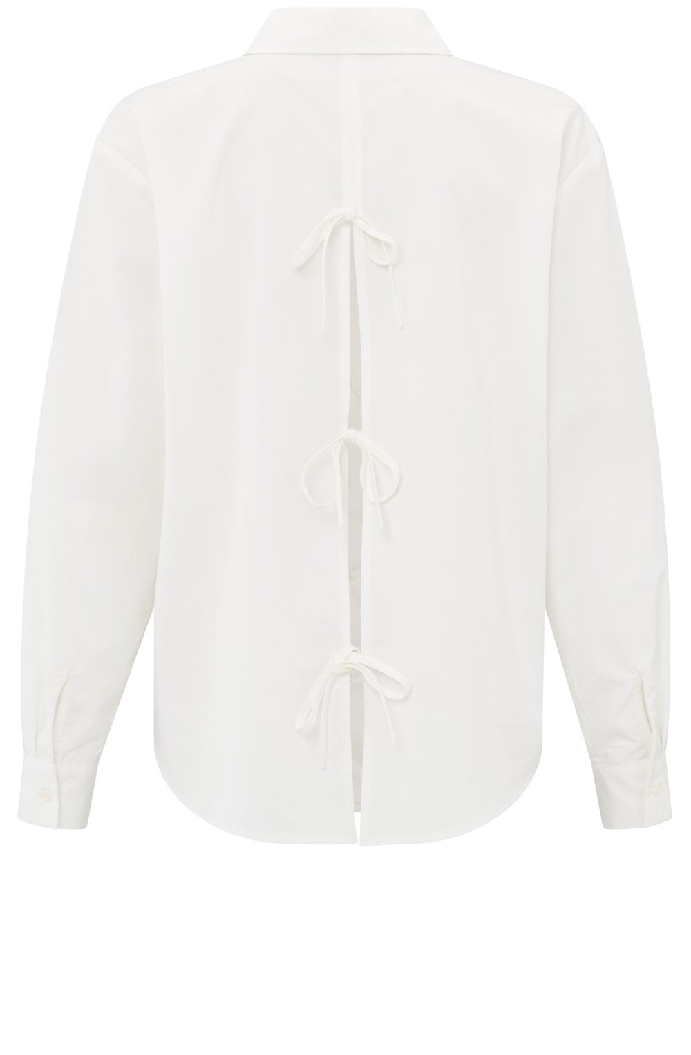 Blanc De Blanc Back Bow Detail Poplin Blouse