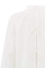 Blanc De Blanc Back Bow Detail Poplin Blouse