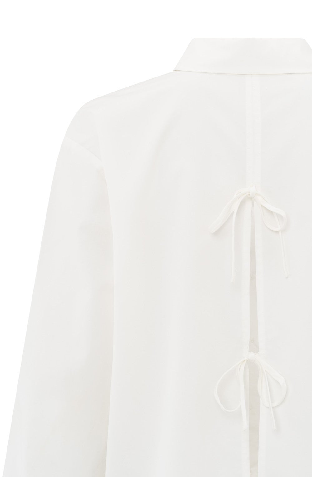 Blanc De Blanc Back Bow Detail Poplin Blouse