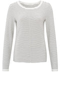 Blanc De Blanc Striped Jersey Top