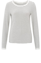 Blanc De Blanc Striped Jersey Top