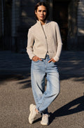 Blue Denim High Waist Barrel Jeans