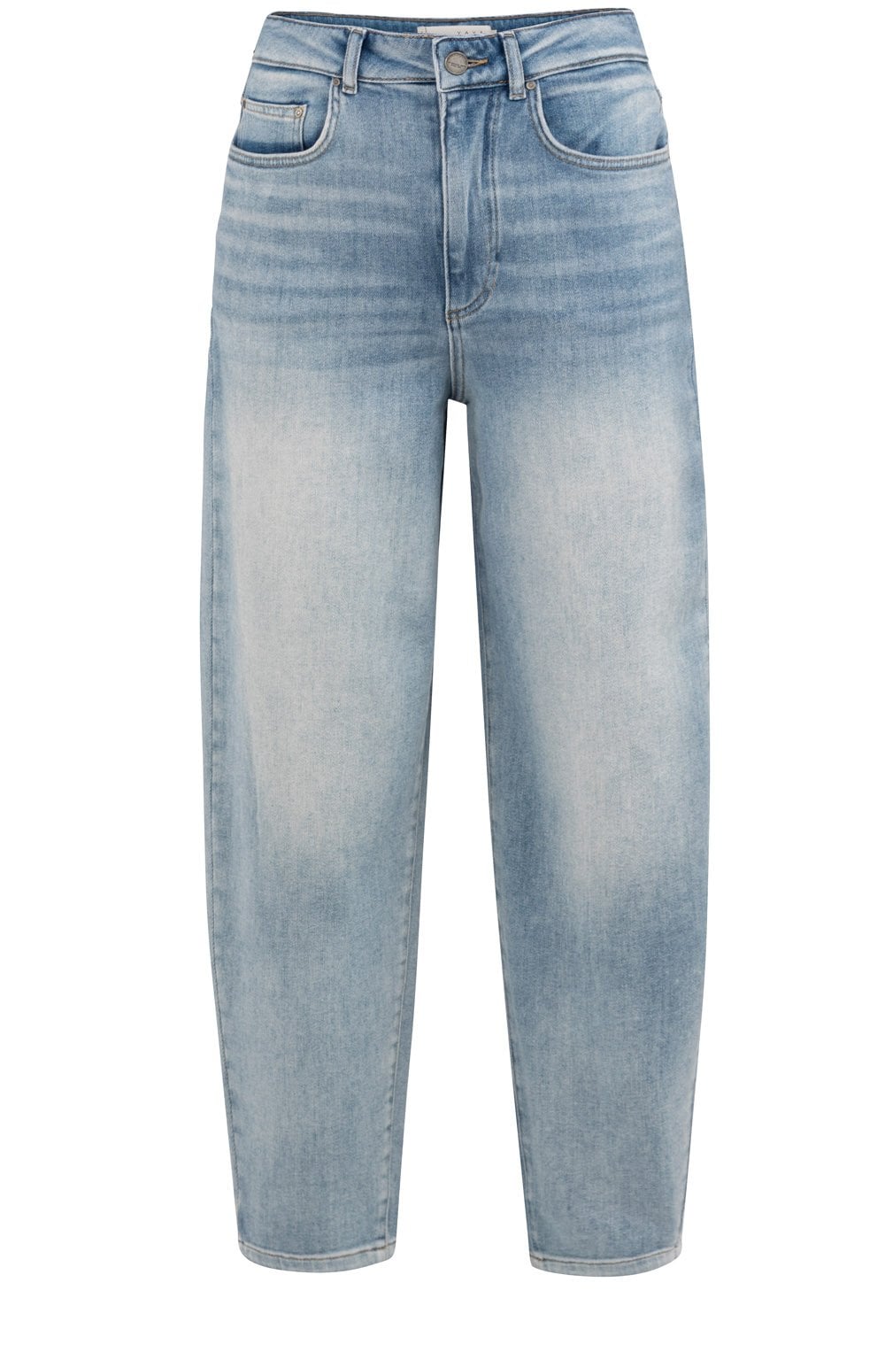Blue Denim High Waist Barrel Jeans