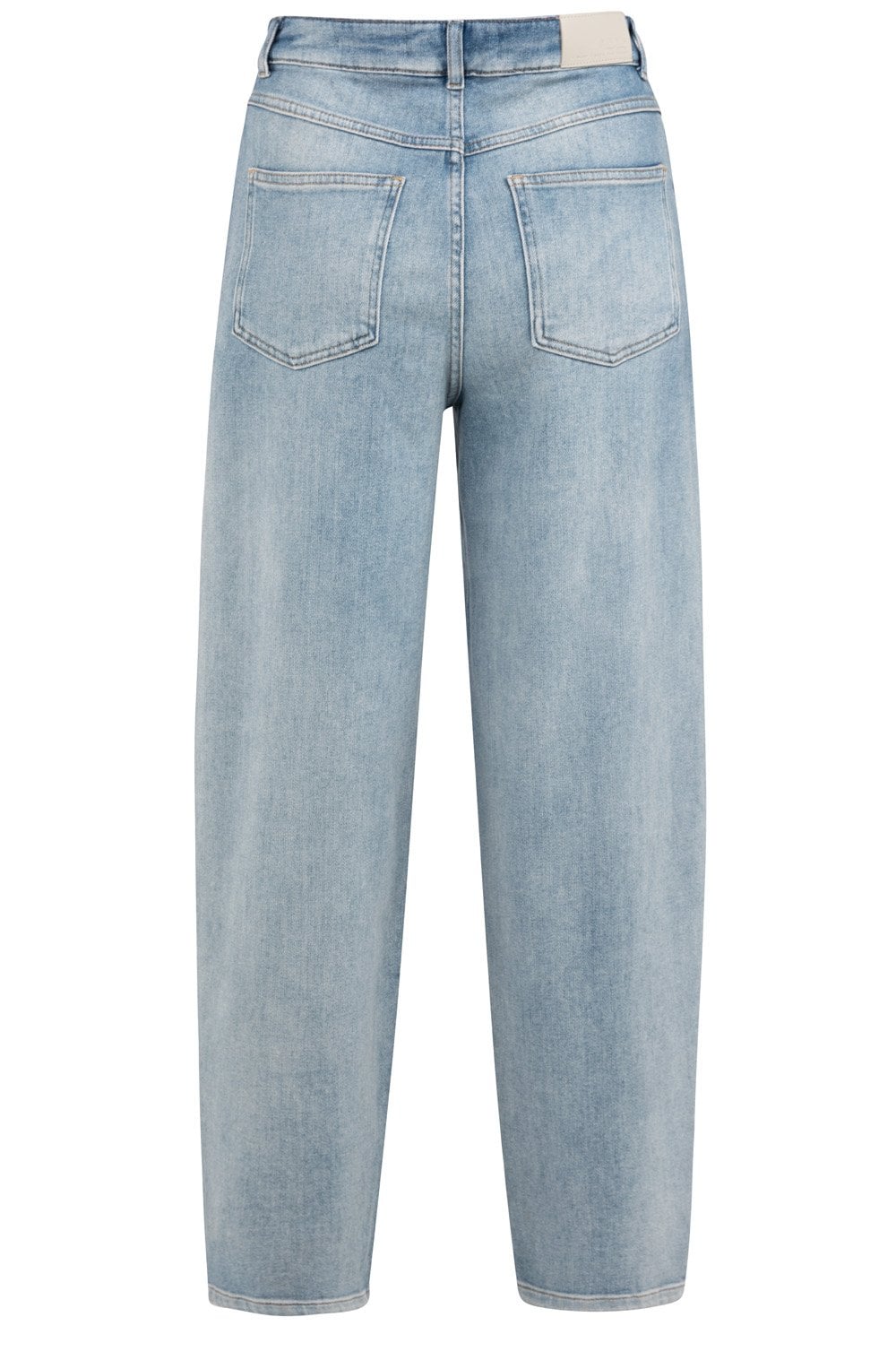 Blue Denim High Waist Barrel Jeans