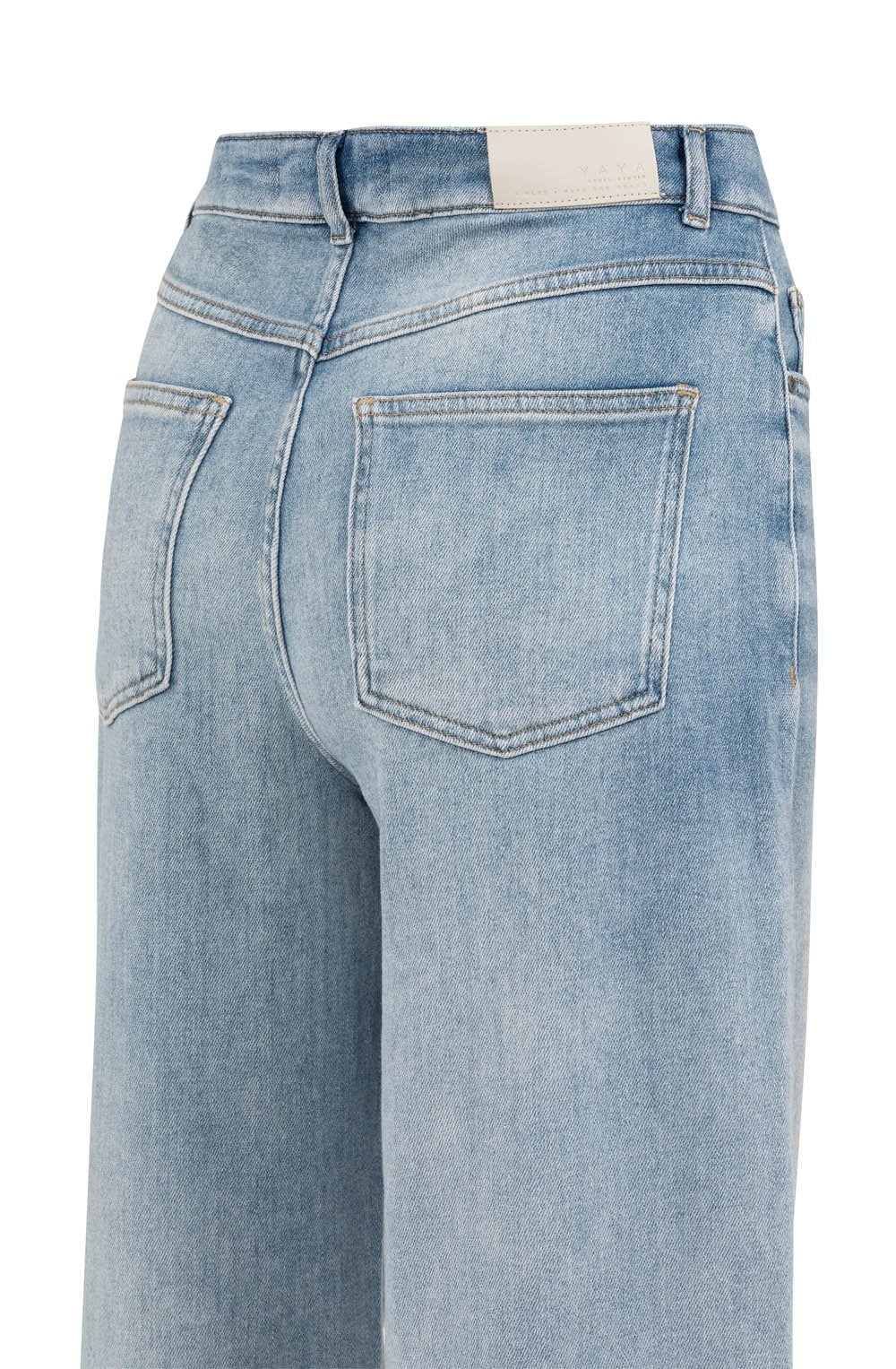Blue Denim High Waist Barrel Jeans