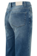 Blue Denim Turned Up Hem Jeans