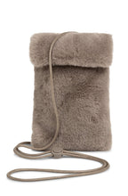 Brown Faux Fur Phone Bag