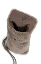 Brown Faux Fur Phone Bag