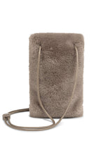 Brown Faux Fur Phone Bag