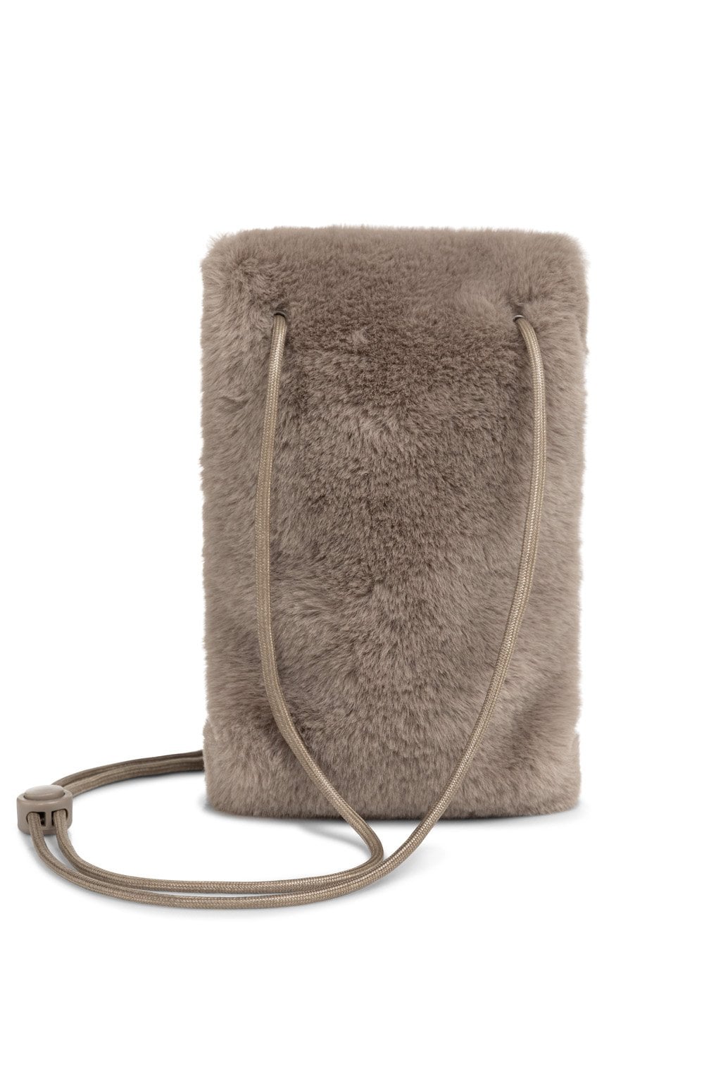 Brown Faux Fur Phone Bag