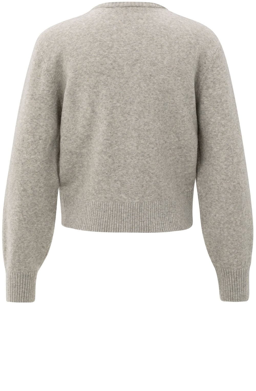 Brown Grey Cardigan with Detachable Collar