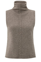 Brown Melange High Neck Slip Over