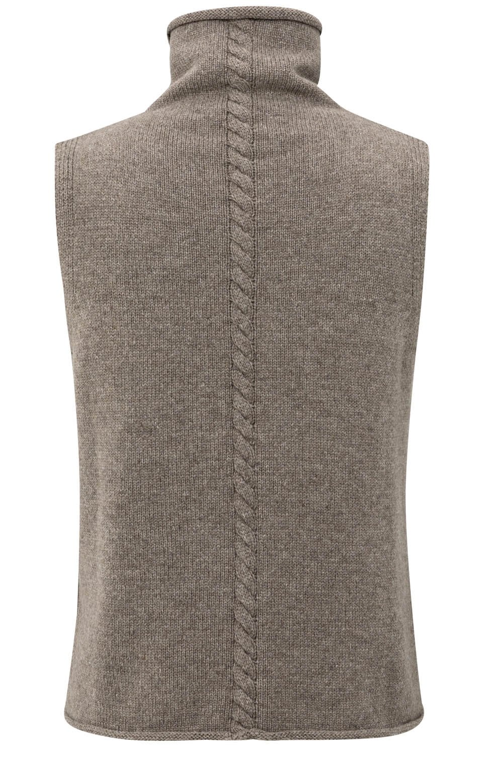 Brown Melange High Neck Slip Over