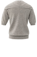 Brownish Grey Fixed Scarf Sweater