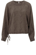 Caribou Brown Drawcord Blouse