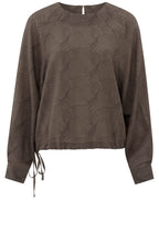 Caribou Brown Drawcord Blouse