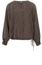 Caribou Brown Drawcord Blouse