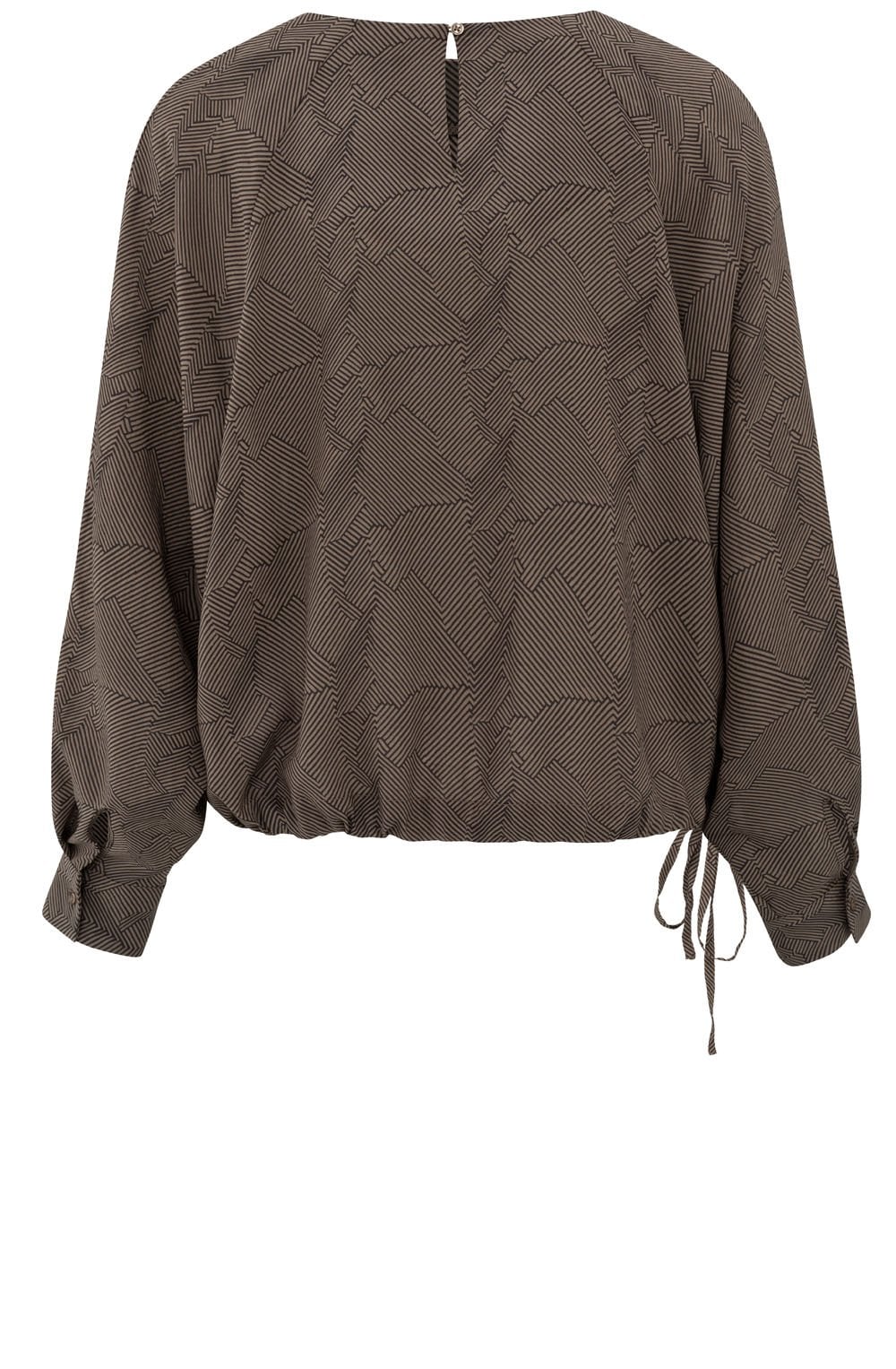 Caribou Brown Drawcord Blouse