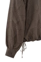 Caribou Brown Drawcord Blouse