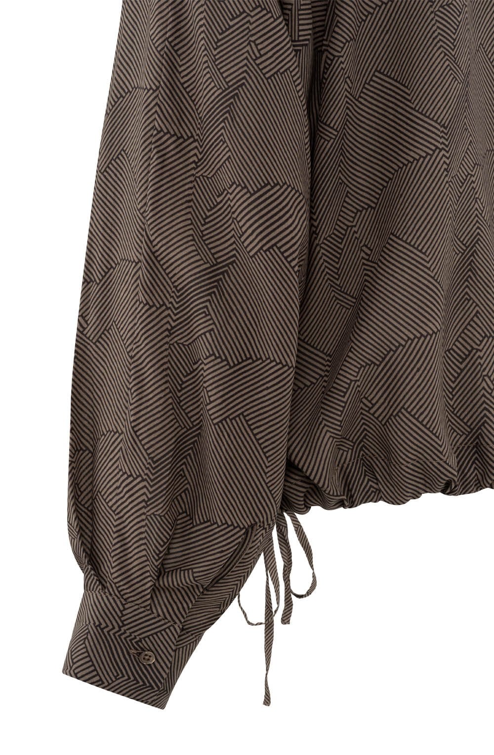 Caribou Brown Drawcord Blouse