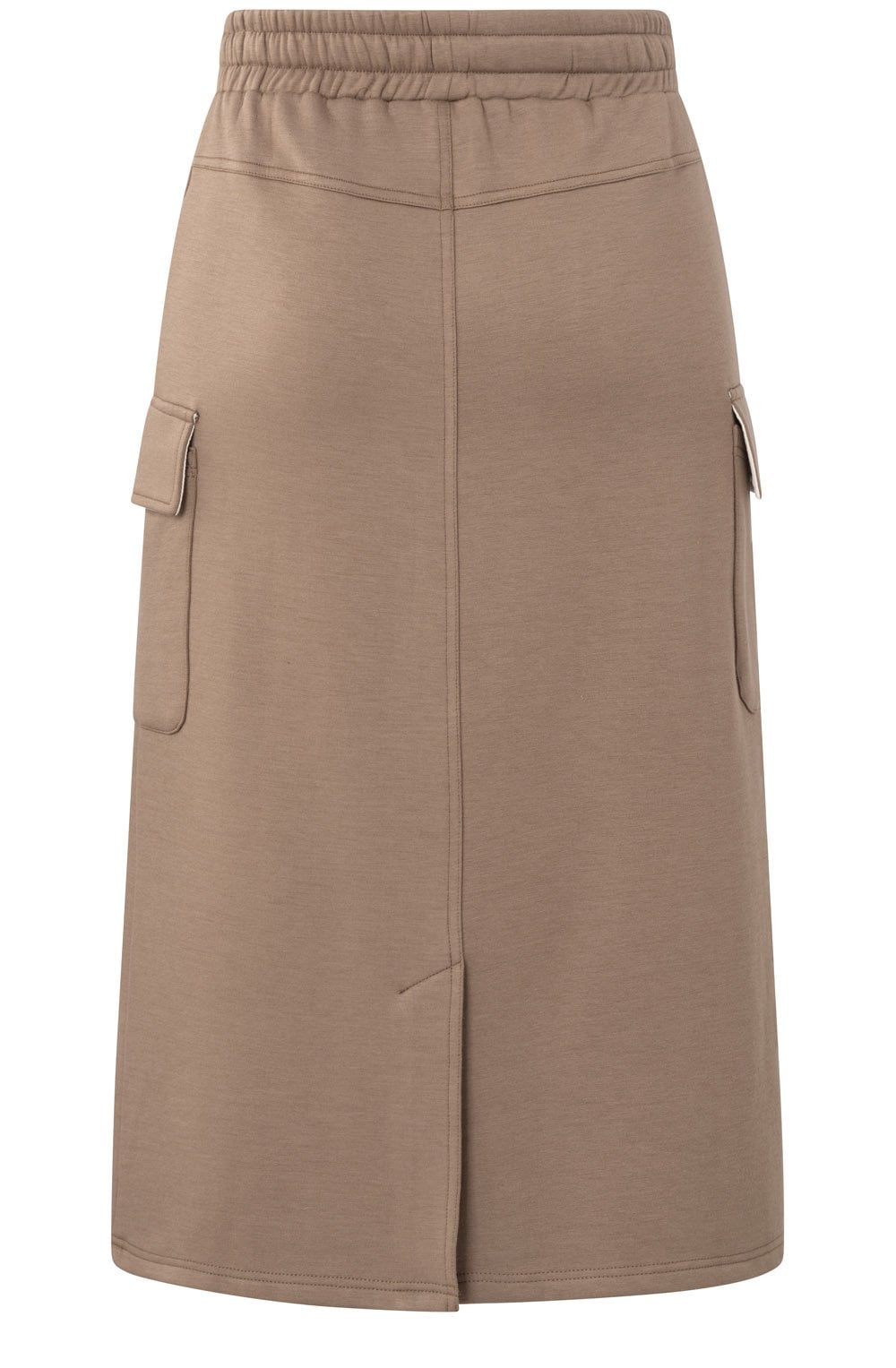 Caribou Brown Jersey Cargo Midi Skirt