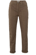 Caribou Brown Pocket Detail Trousers