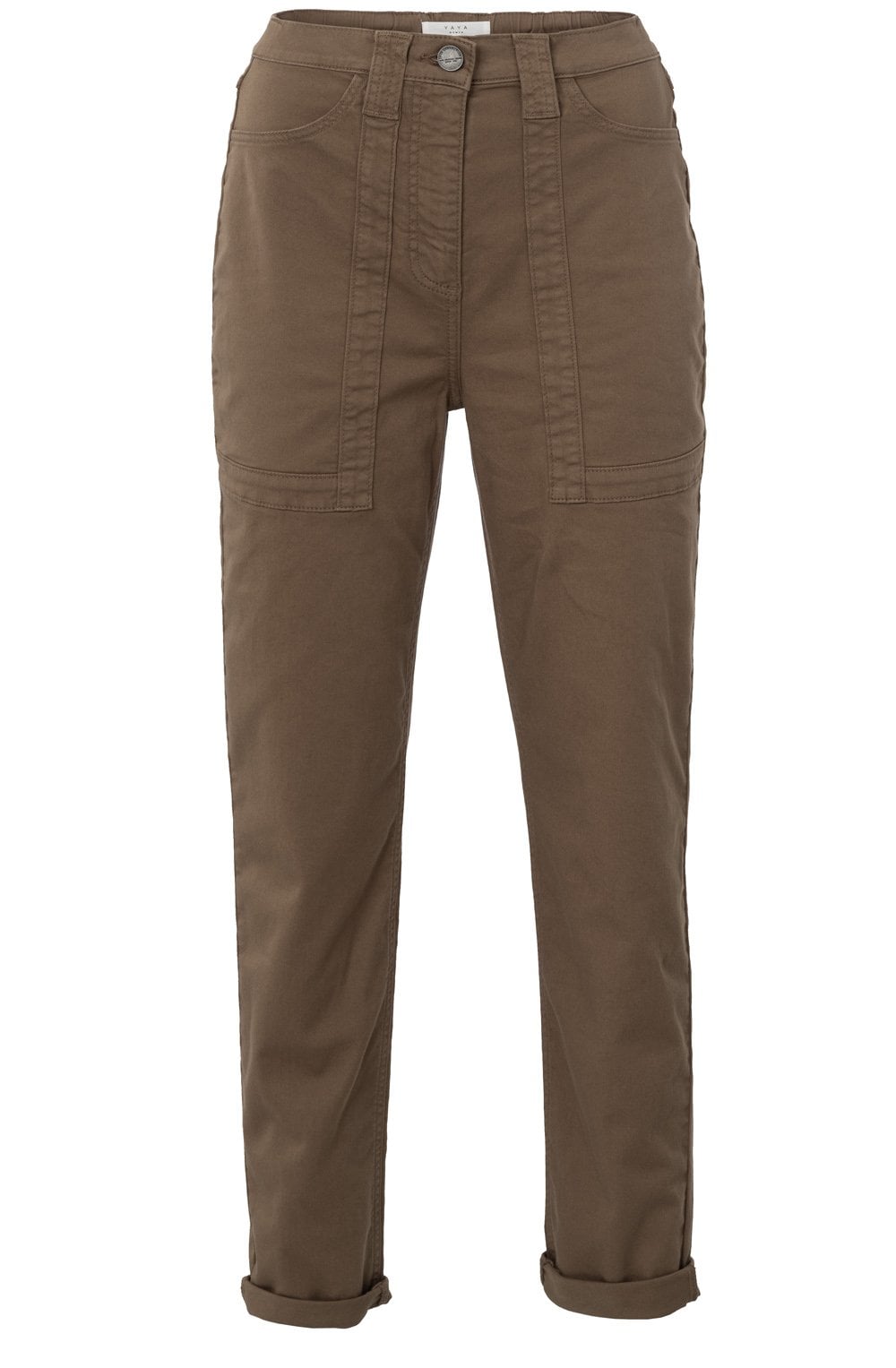 Caribou Brown Pocket Detail Trousers