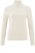Chalk White Fine Knit Turtleneck Sweater