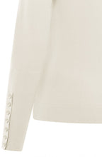 Chalk White Fine Knit Turtleneck Sweater