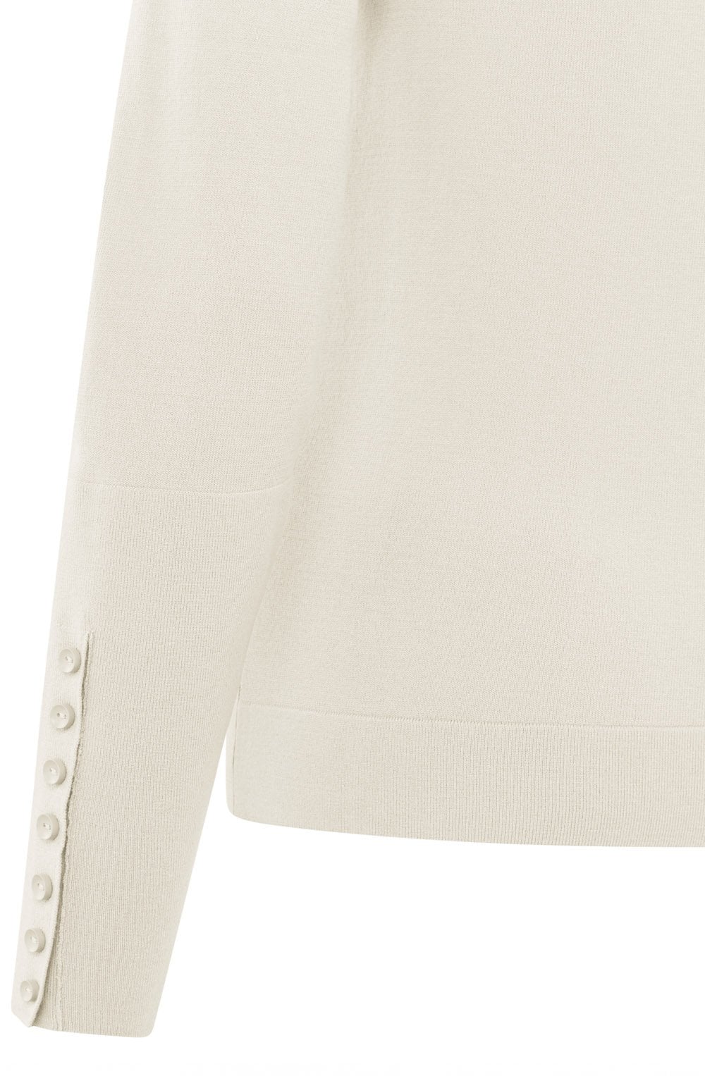 Chalk White Fine Knit Turtleneck Sweater
