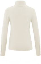 Chalk White Fine Knit Turtleneck Sweater
