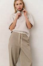 Chalk White Half Zip Jumper