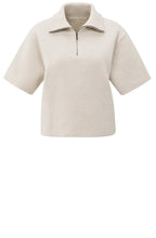 Chalk White Half Zip Jumper