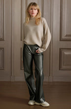 Dove Grey Beige Batwing Ribbed Jumper
