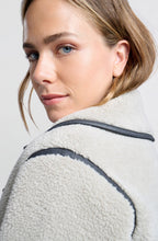 Dove Grey Double Breasted Long Teddy Coat